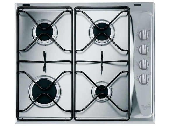 Table de cuisson gaz Whirlpool 4 feux Inox