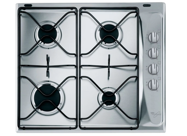 Table de cuisson gaz Whirlpool 4 feux Inox